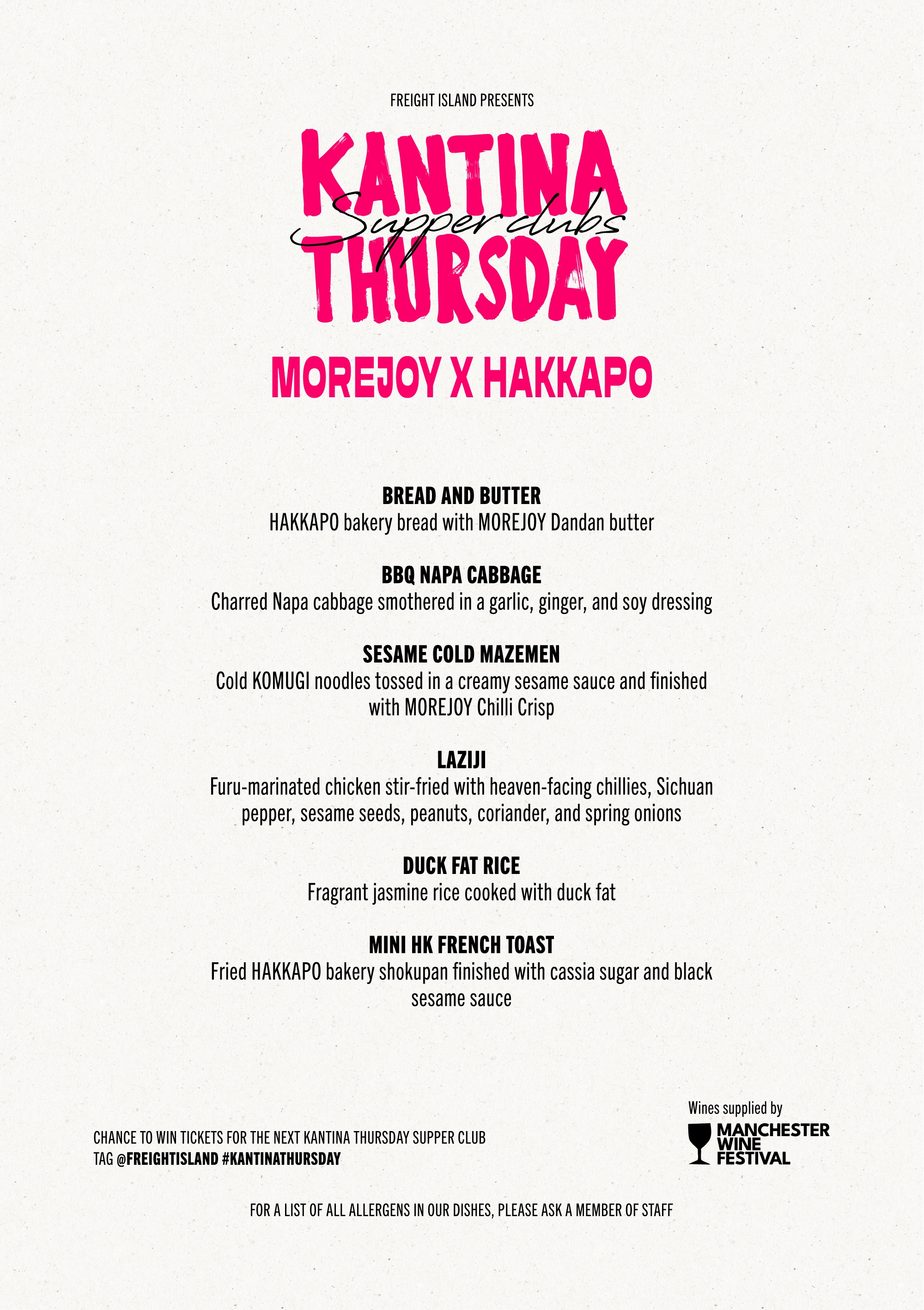 Morejoy x Hakkapo Menu